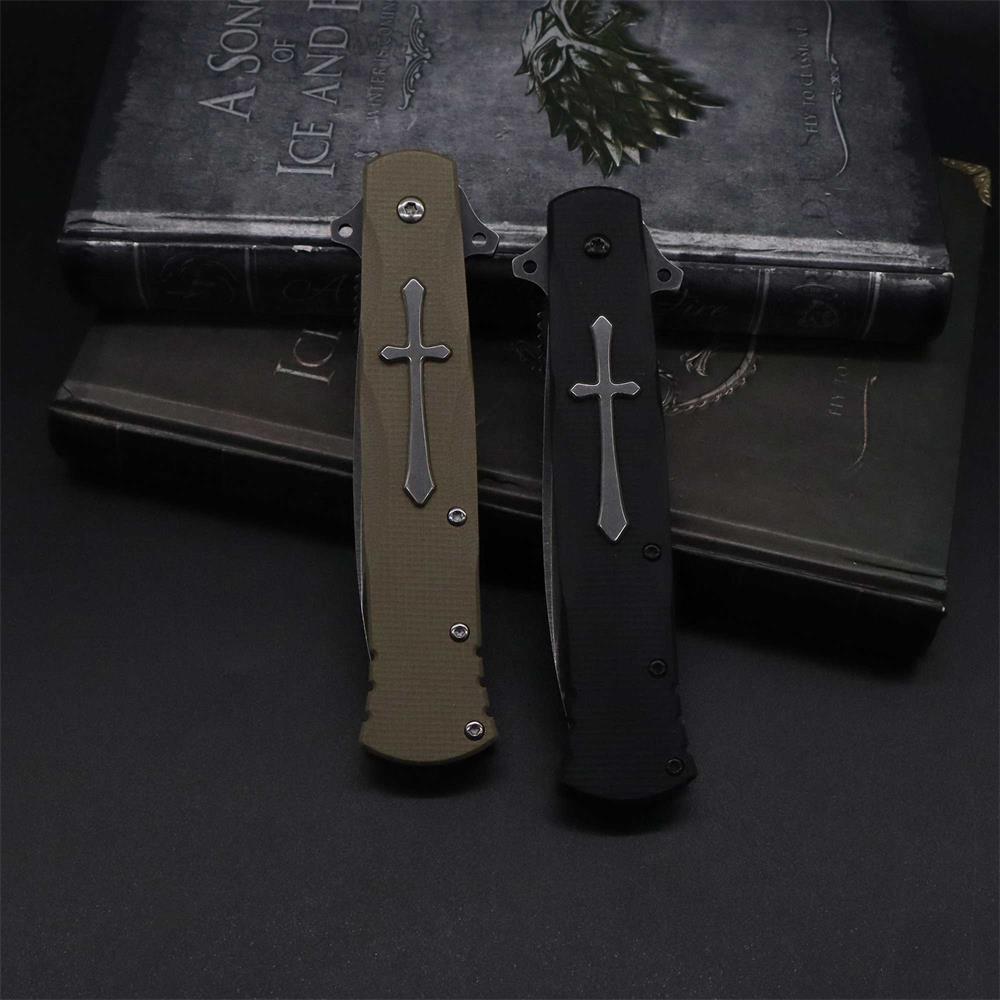 Cross Knife Christian Folding Knife