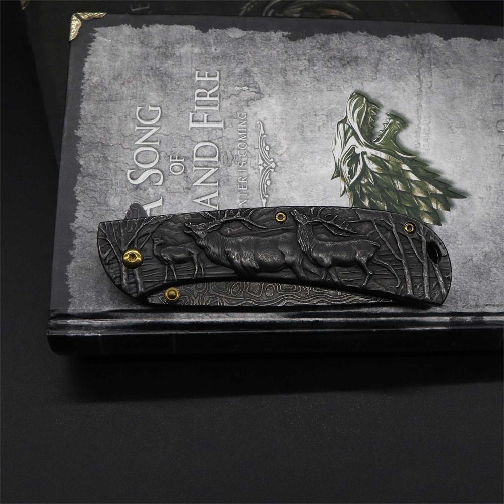 Fantastic Deer Family Folding Knife