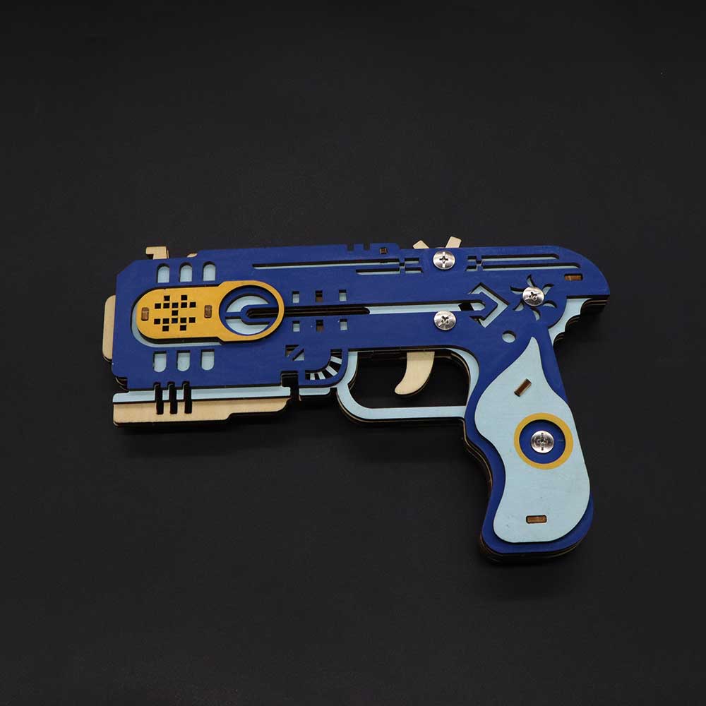 Wooden Kit Training Dragon Rubber Band Pistol Model Kit