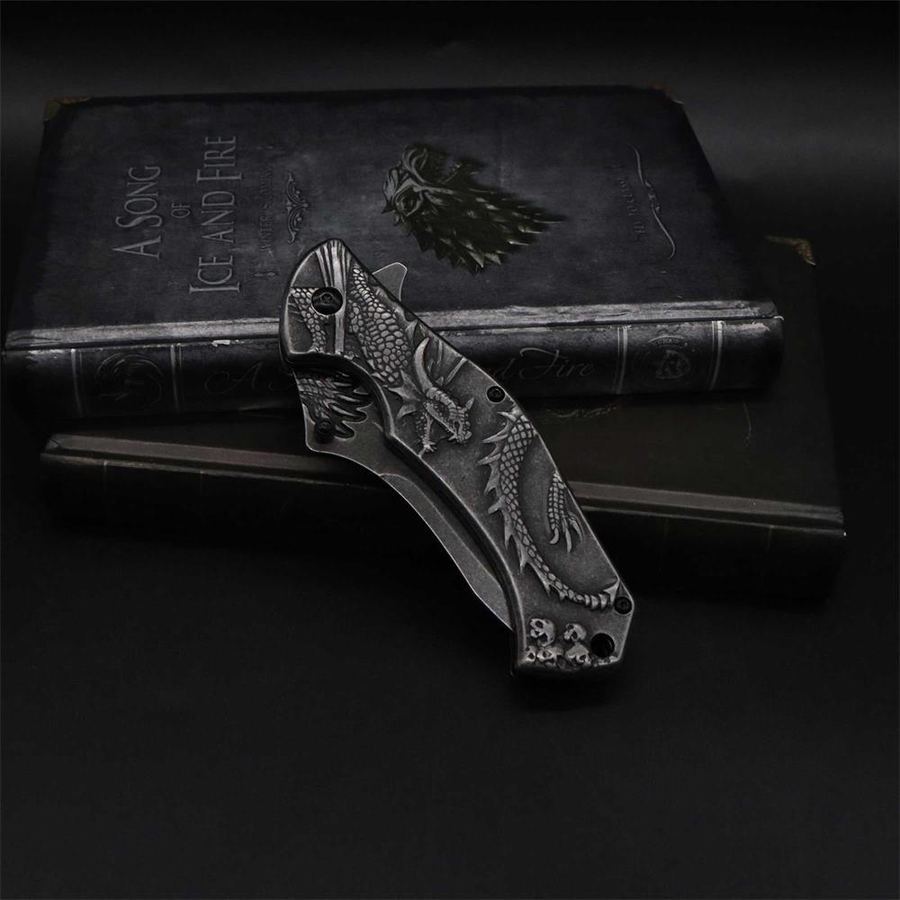 Evil Dragon Relief Folding Knife