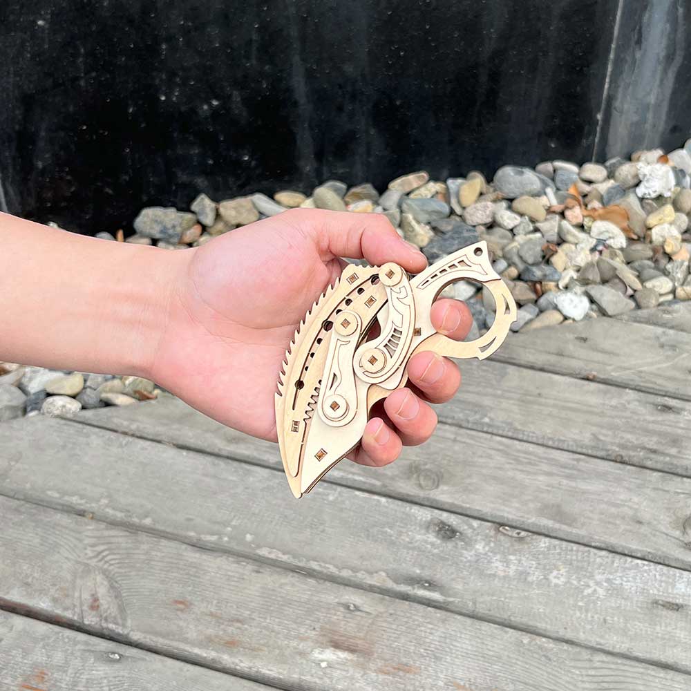 Prime 2.0 Knife Karambit Wooden Kit 3D Puzzle Replica