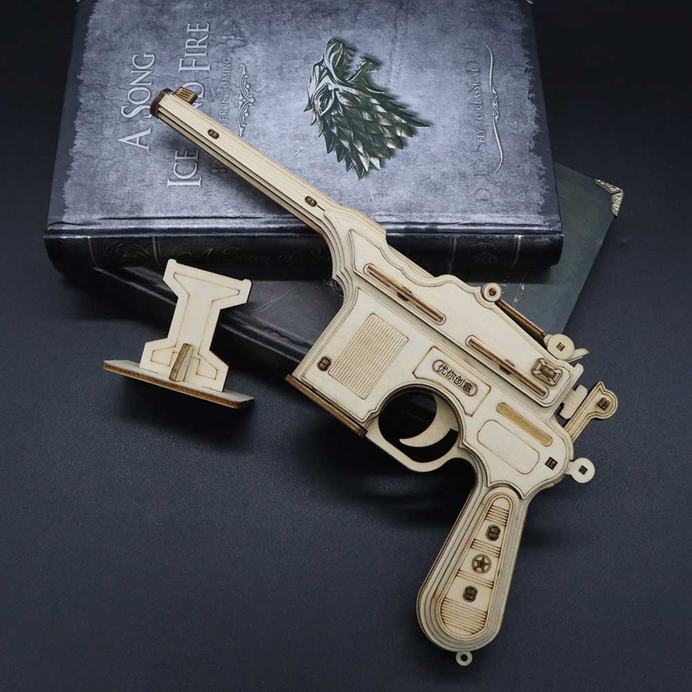 Mauser Military Pistol Wooden Model Pistol 3D Puzzle