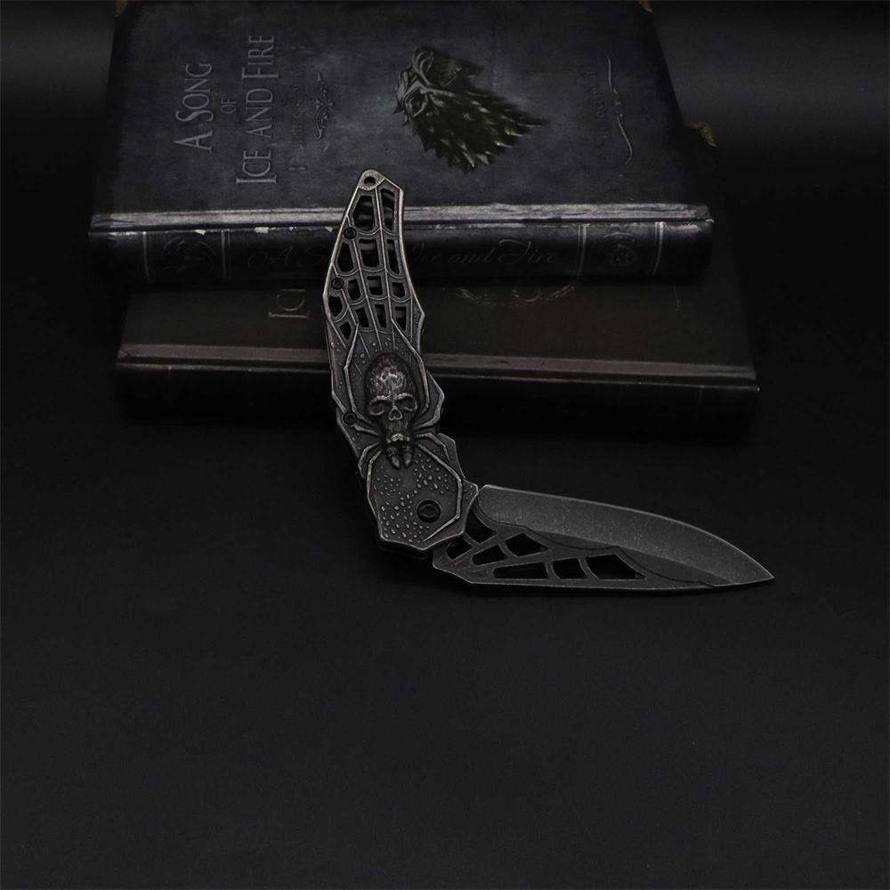 3D Skeleton Spider Folding Knife