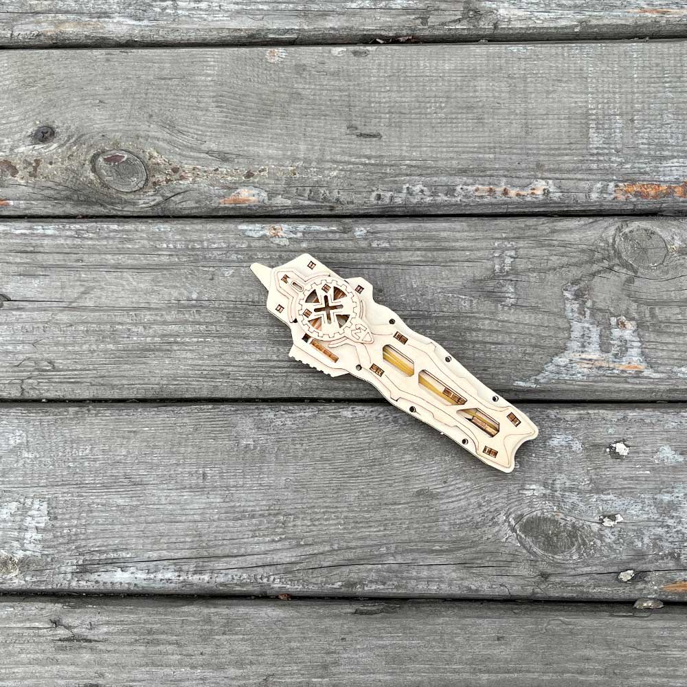 6 Cool Wooden Knife Model Kit 3D Blade Puzzle Toy