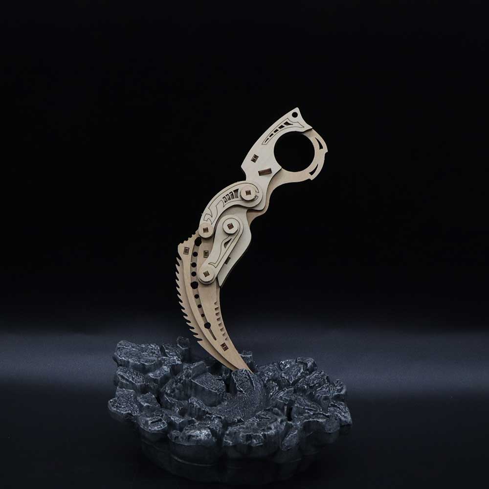 Prime 2.0 Knife Karambit Wooden Kit 3D Puzzle Replica