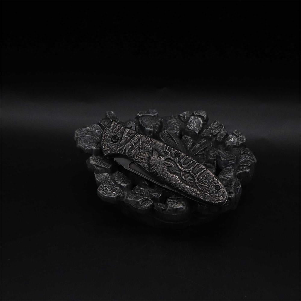 Male Deer Folding Knife Portable Camping Tool