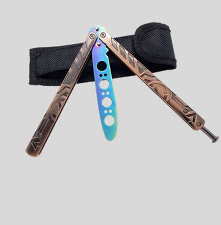High-End OW Game Peripheral Stainless Steel Butterfly Knife Model