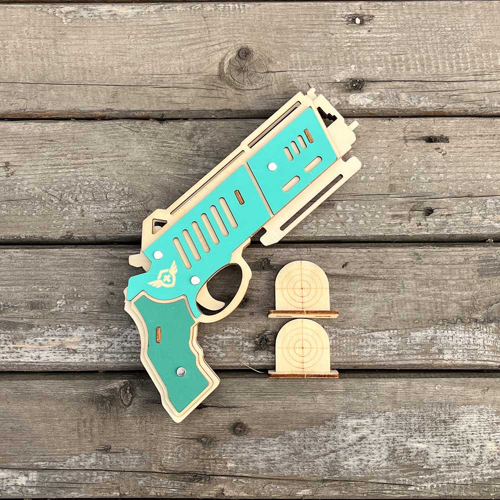 Hunting Eagle 3D Wooden Rubber Band Gun Model Kit