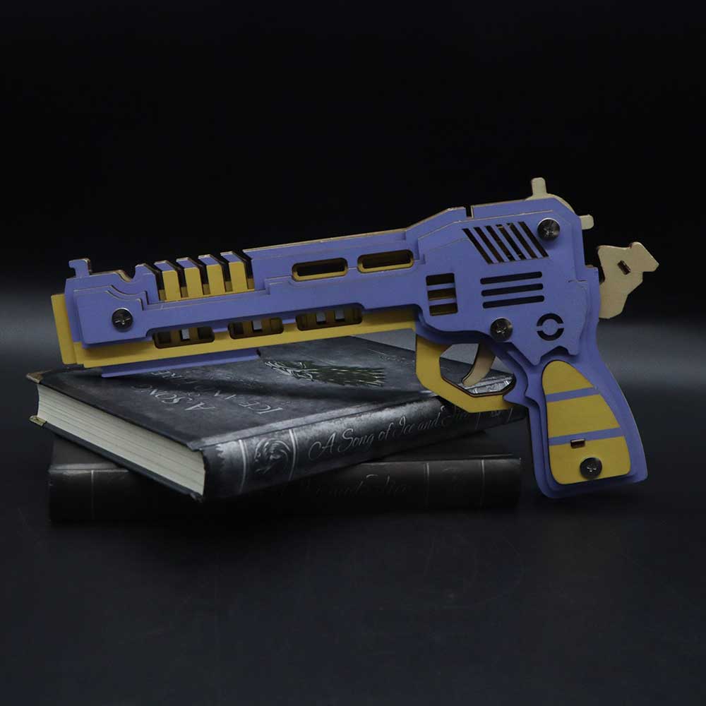 Battle Wolf 3D Gun Puzzle Wooden Rubber Band Gun Model Kit