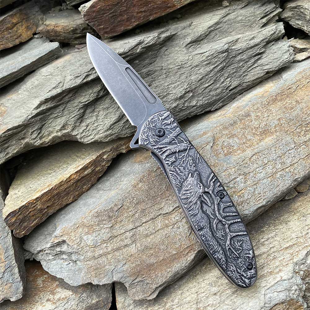 Male Deer Folding Knife Portable Camping Tool