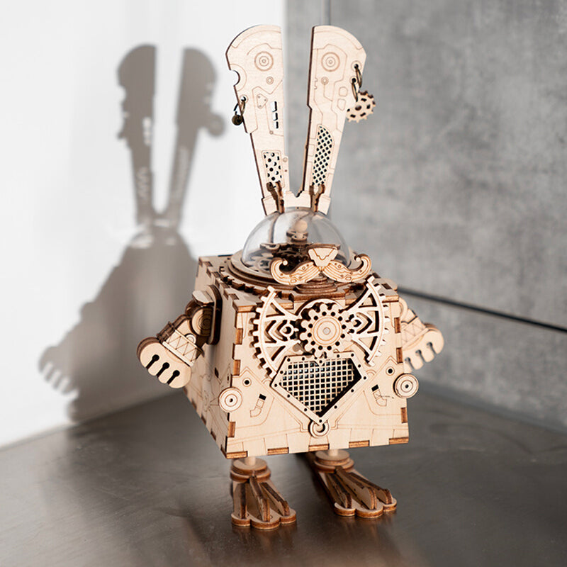 3D Robot Rabbit Music Box Model Kit