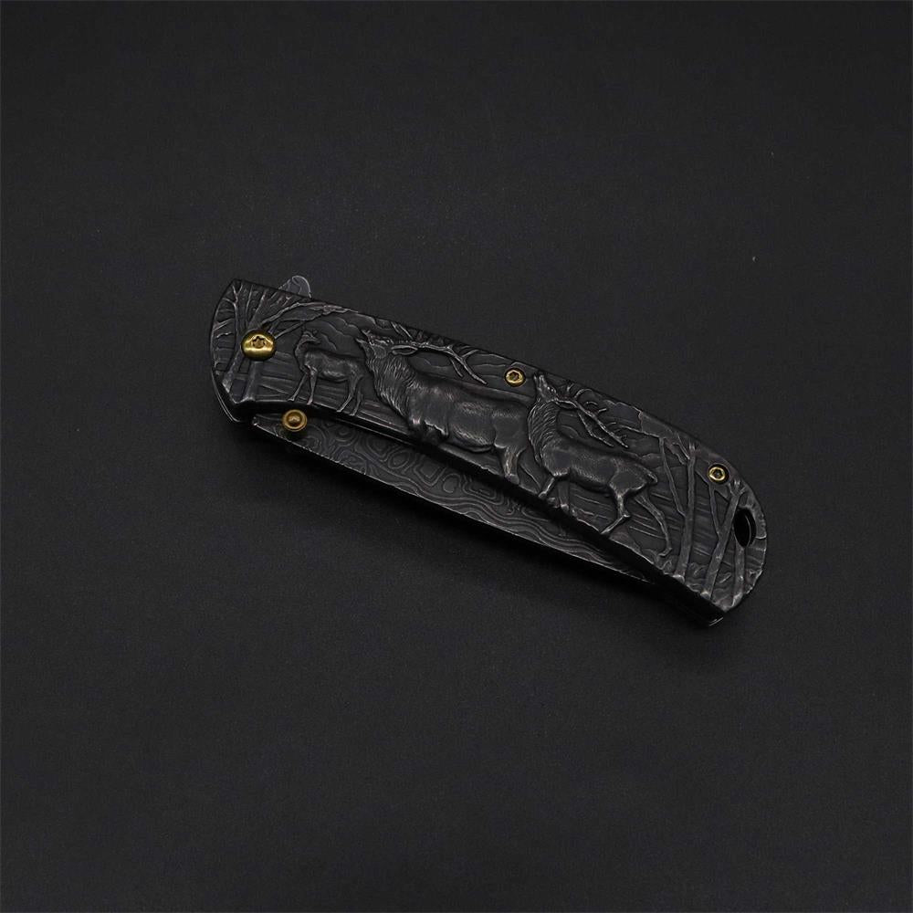Fantastic Deer Family Folding Knife