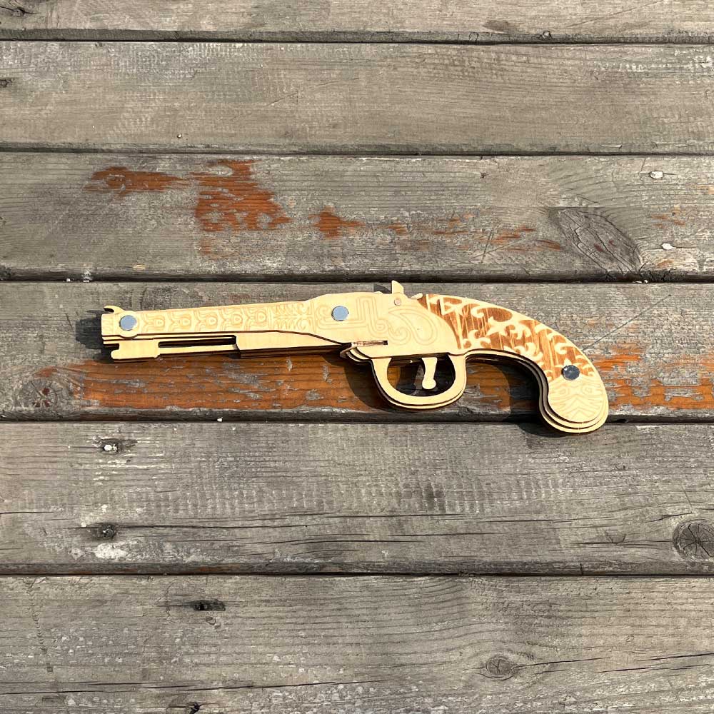 Assembled Firelock Wooden Rubber Band Gun Model Kit