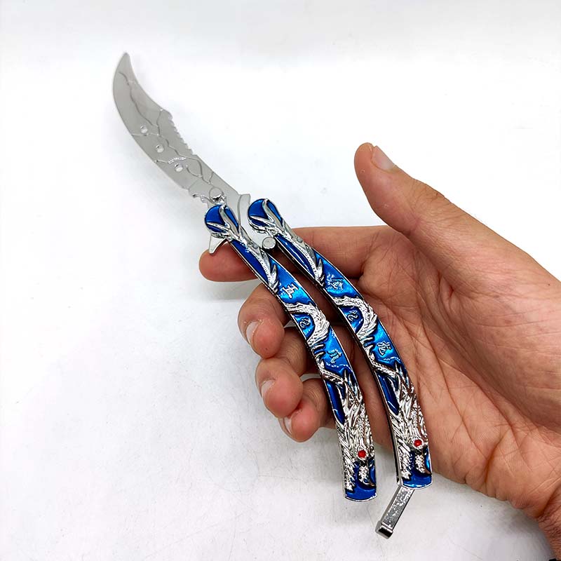 Red Dragon Blue Dragon Butterfly Cutlass