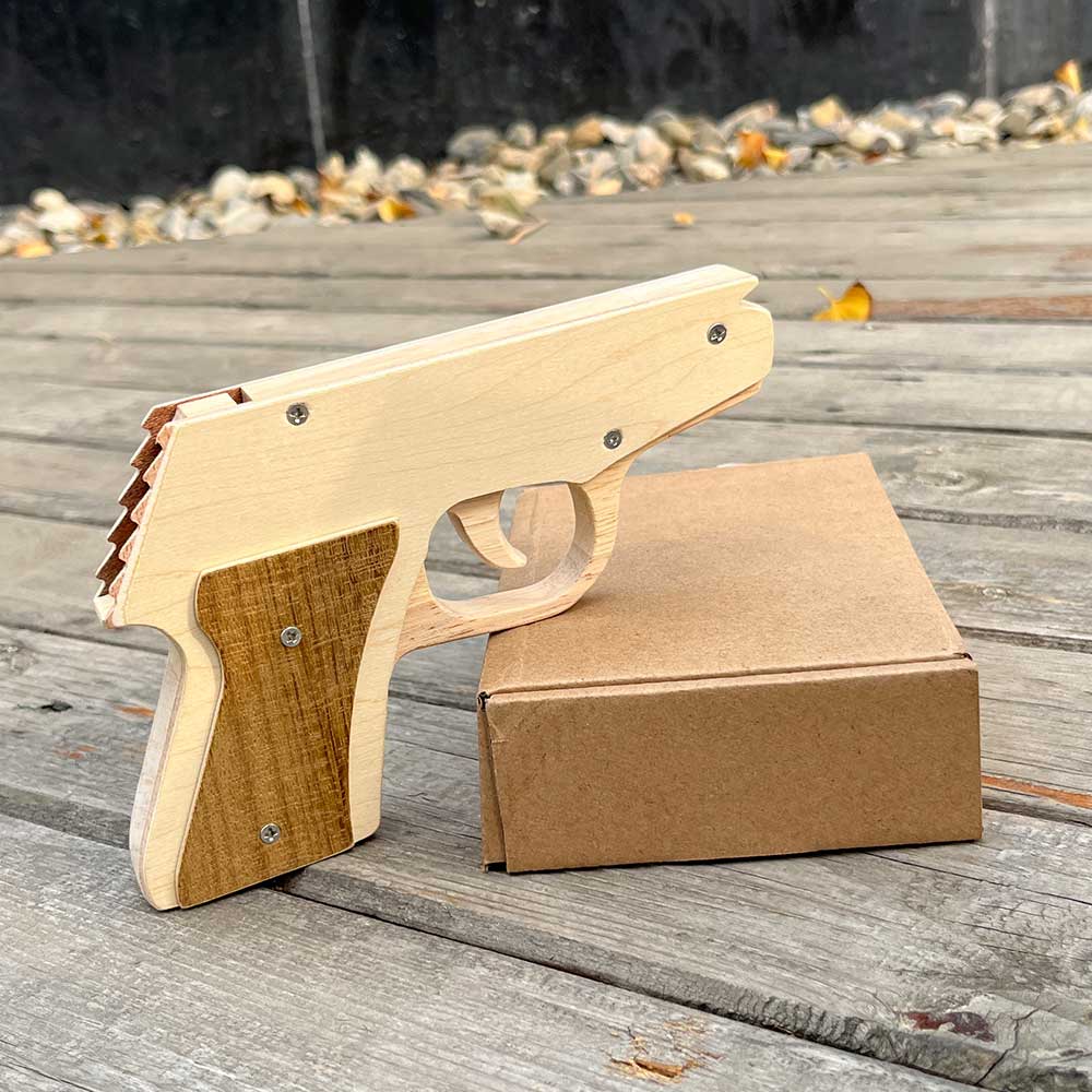 Makarovpistol Assembled  Pistol Wooden Replica Rubber Band Gun