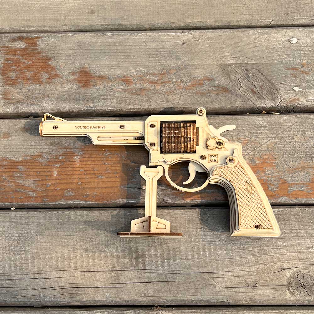 Revolver Wooden Model Kit S&W Gun