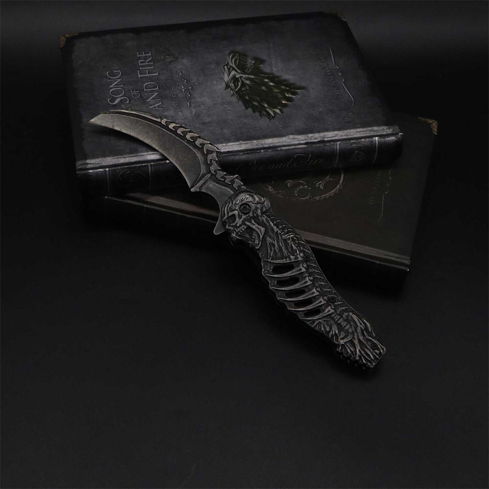 Cool Skull Folding Knife Tool