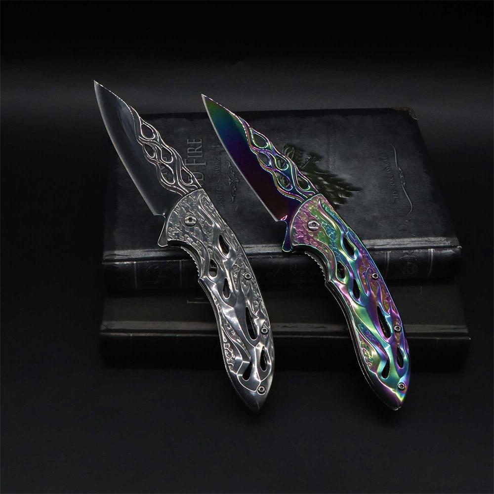 Fantastic Flame Shape Folding Knife