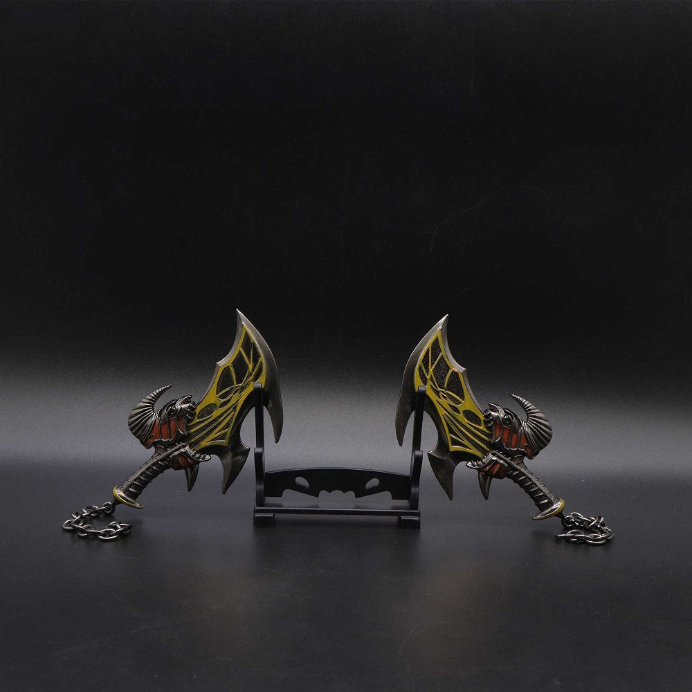 Blades of Exile Kratos Weapon Mini Model Metal Sword Backpack Pendant