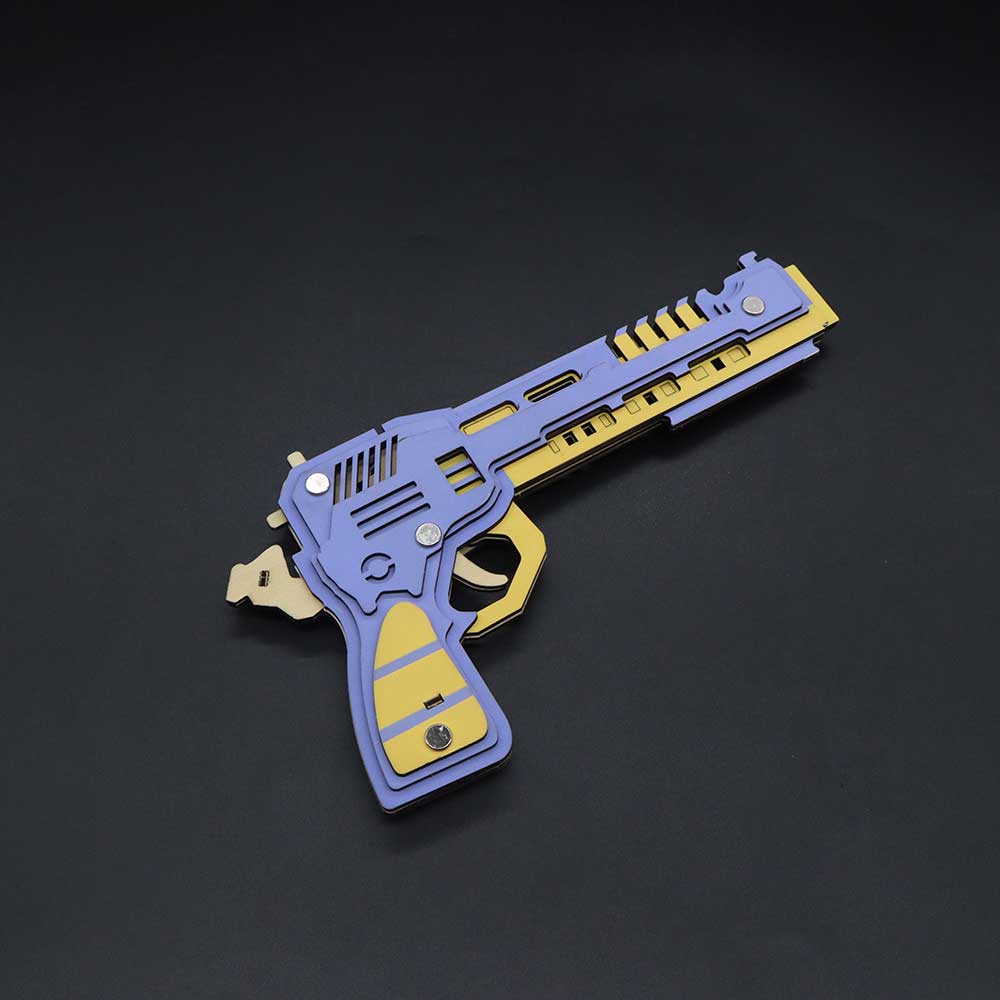 Battle Wolf 3D Gun Puzzle Wooden Rubber Band Gun Model Kit