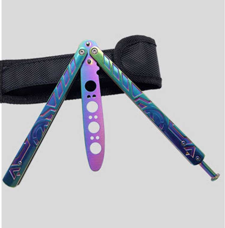 High-End OW Game Peripheral Stainless Steel Butterfly Knife Model
