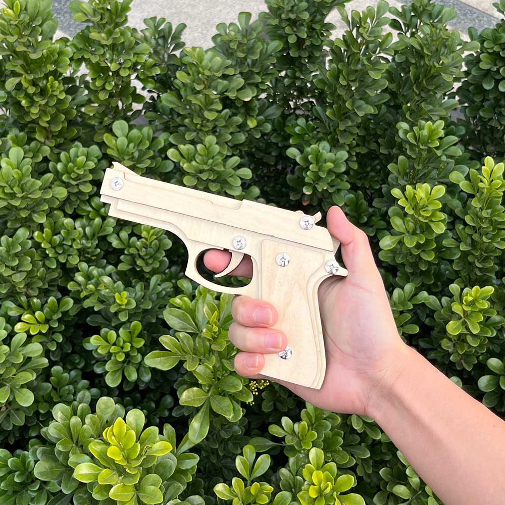 Assembled M92F Wooden Rubber Band Gun