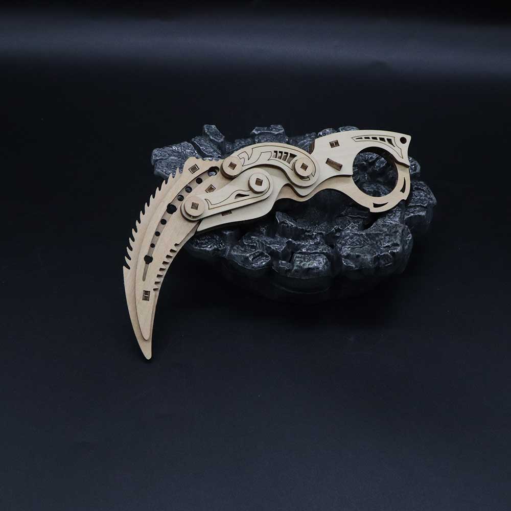 Prime 2.0 Knife Karambit Wooden Kit 3D Puzzle Replica