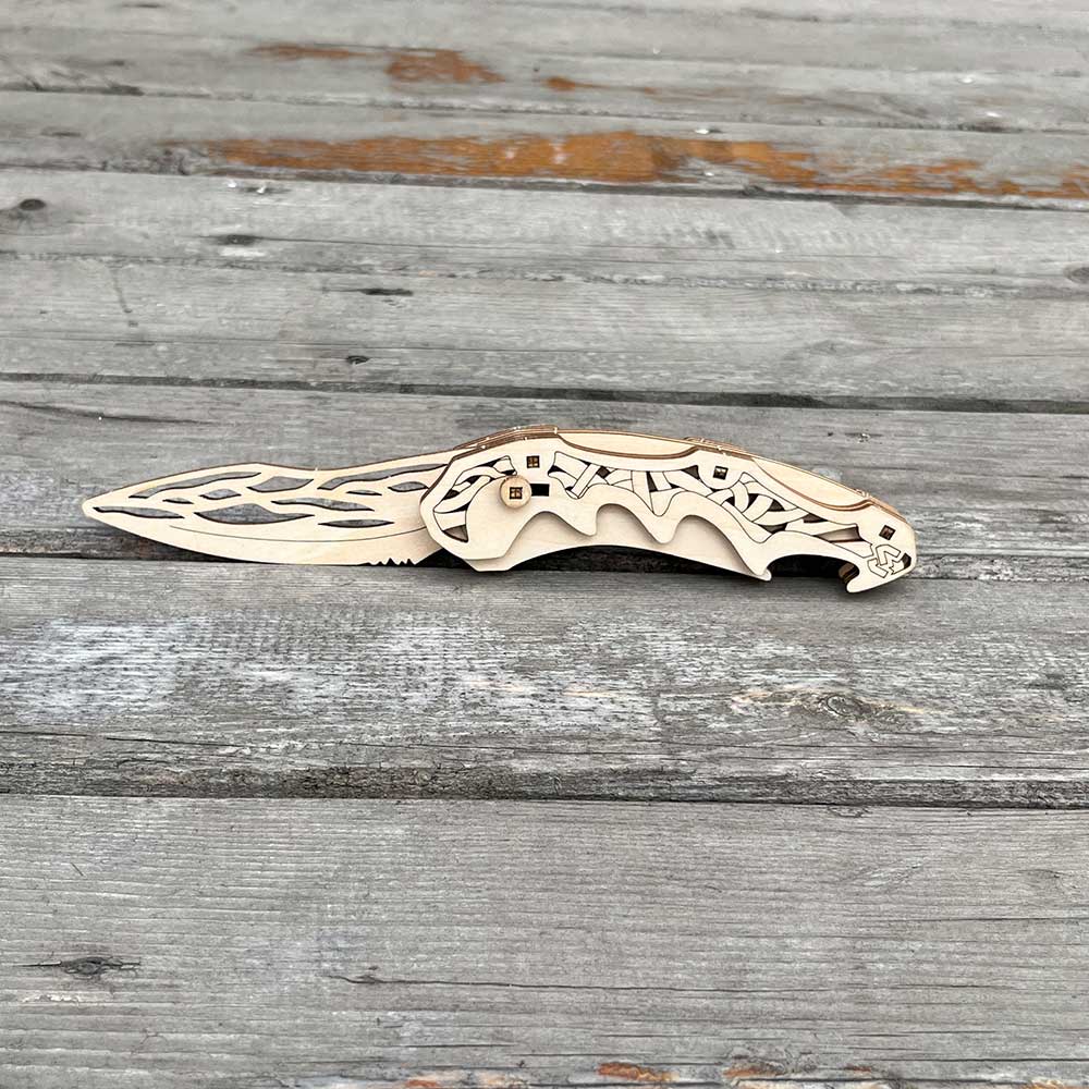 3D Folding Knife Puzzle Wooden Model Kit