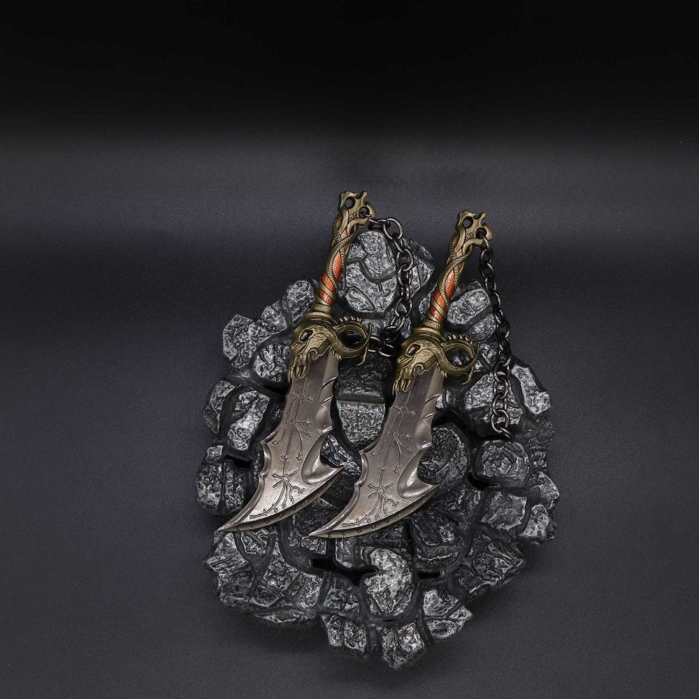 Kratos Blades of Chaos Game Sword Mini Backpack Pendant Metal