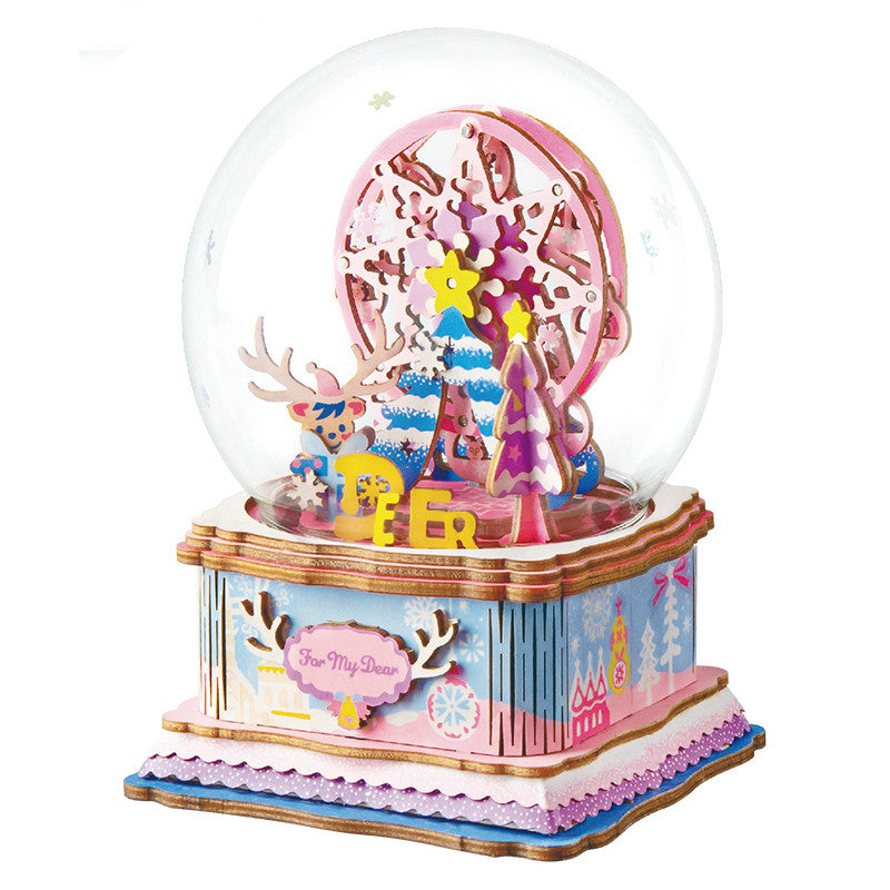 DIY 3D Puzzle Mobile Music Box Toy for Adult Children