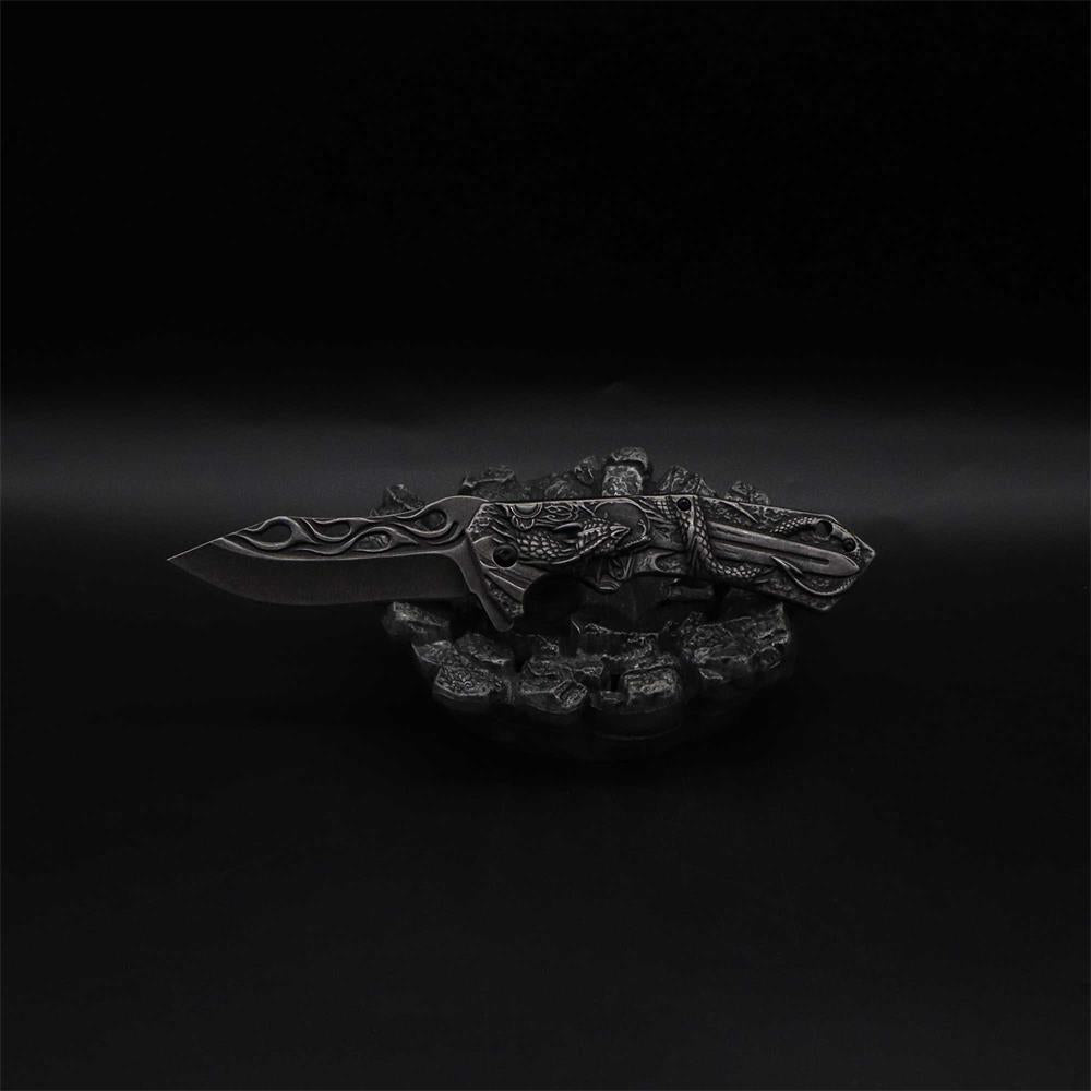 Cool Dragon With Sword Folding Knife