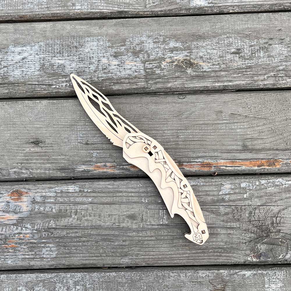 3D Folding Knife Puzzle Wooden Model Kit