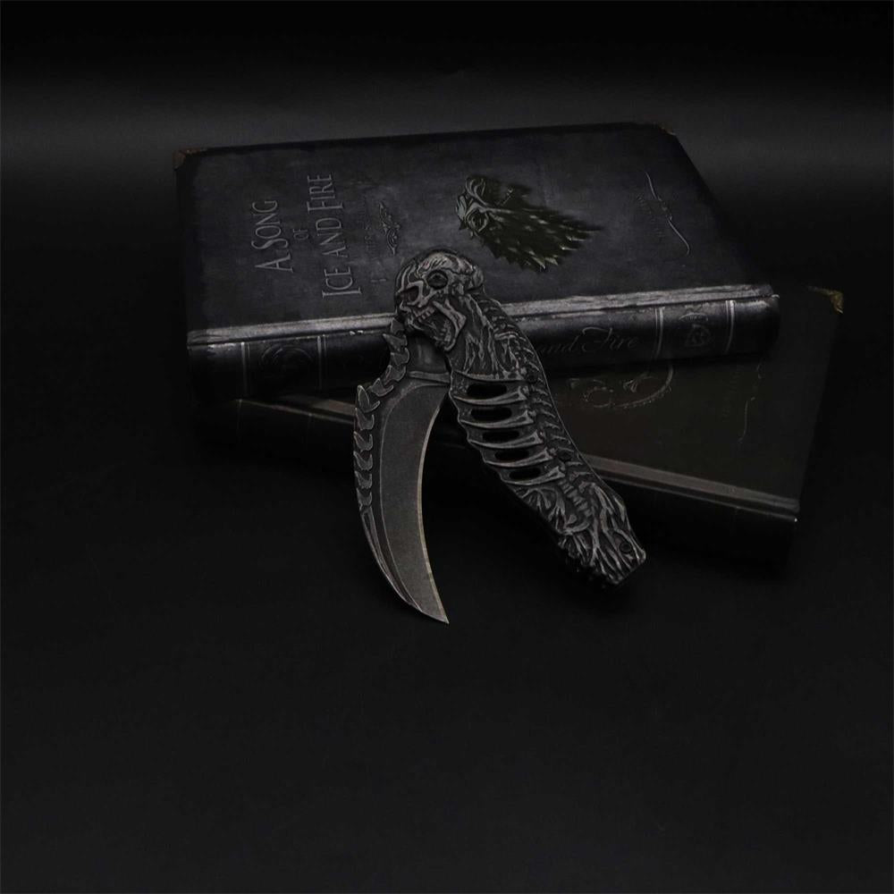 Cool Skull Folding Knife Tool