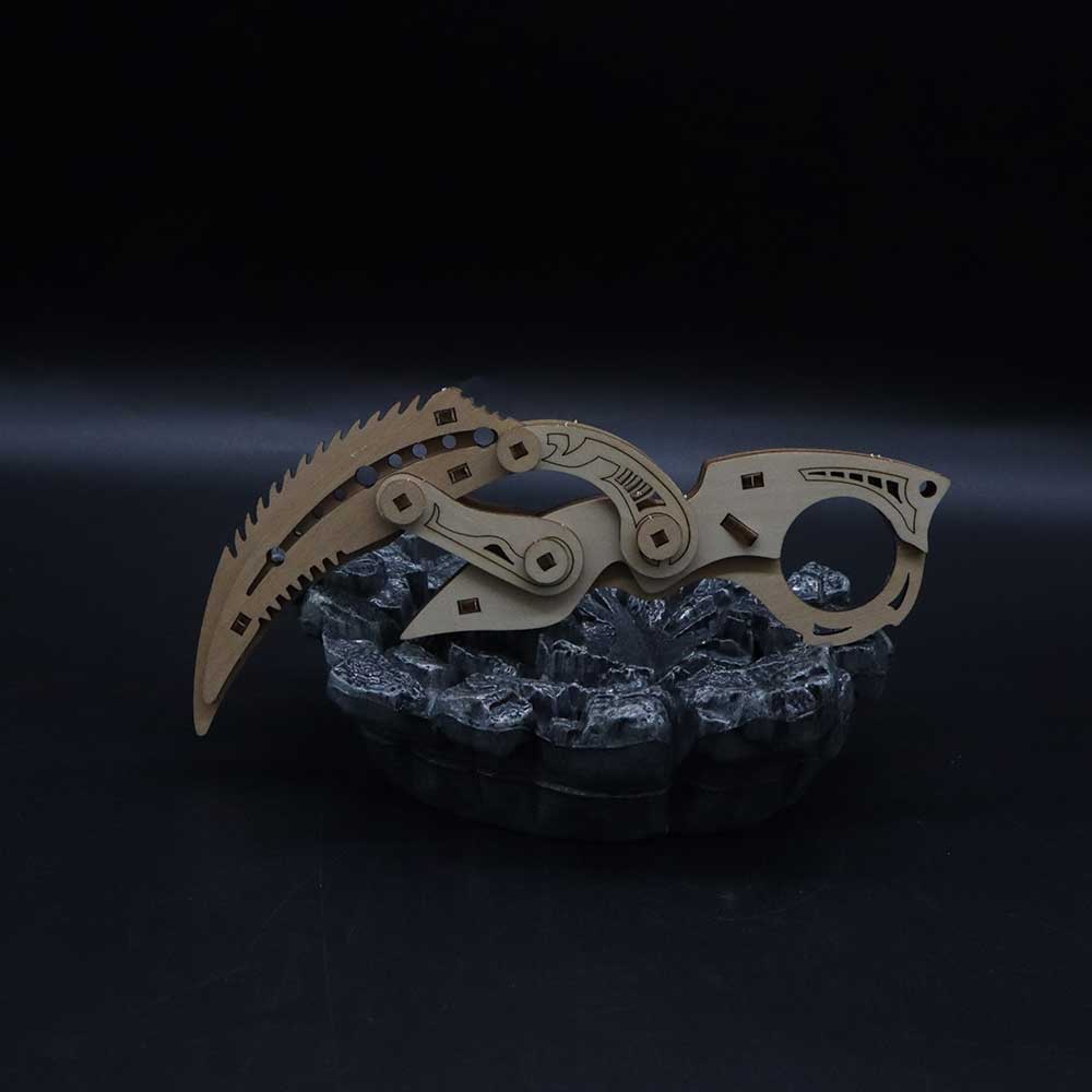 Prime 2.0 Knife Karambit Wooden Kit 3D Puzzle Replica