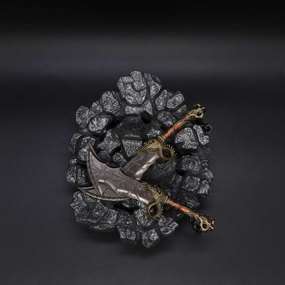 Kratos Blades of Chaos Game Sword Mini Backpack Pendant Metal