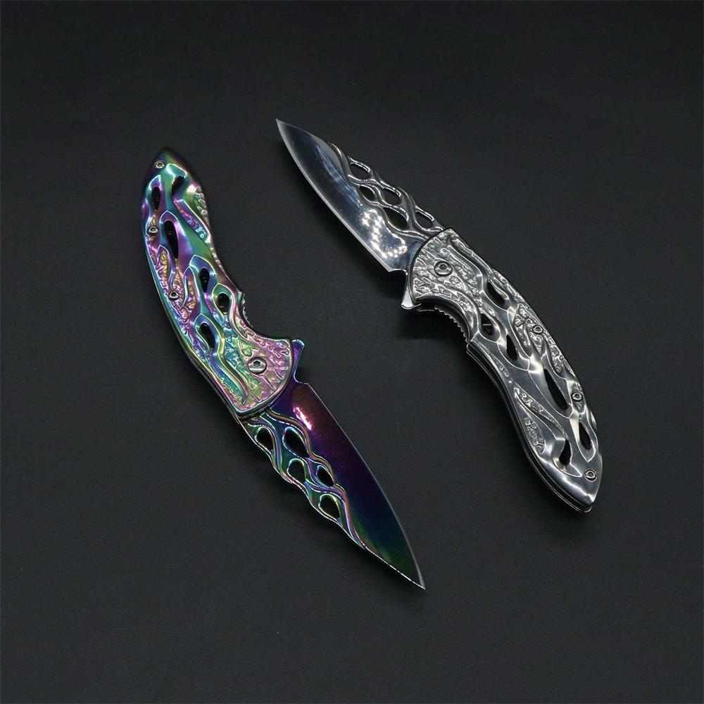 Fantastic Flame Shape Folding Knife