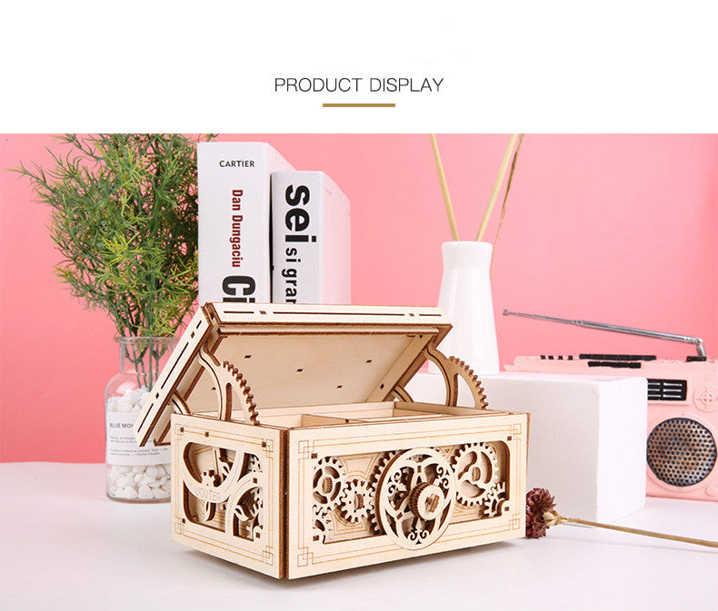 Wooden Music Box 3D Puzzle Creative Double Magic Box