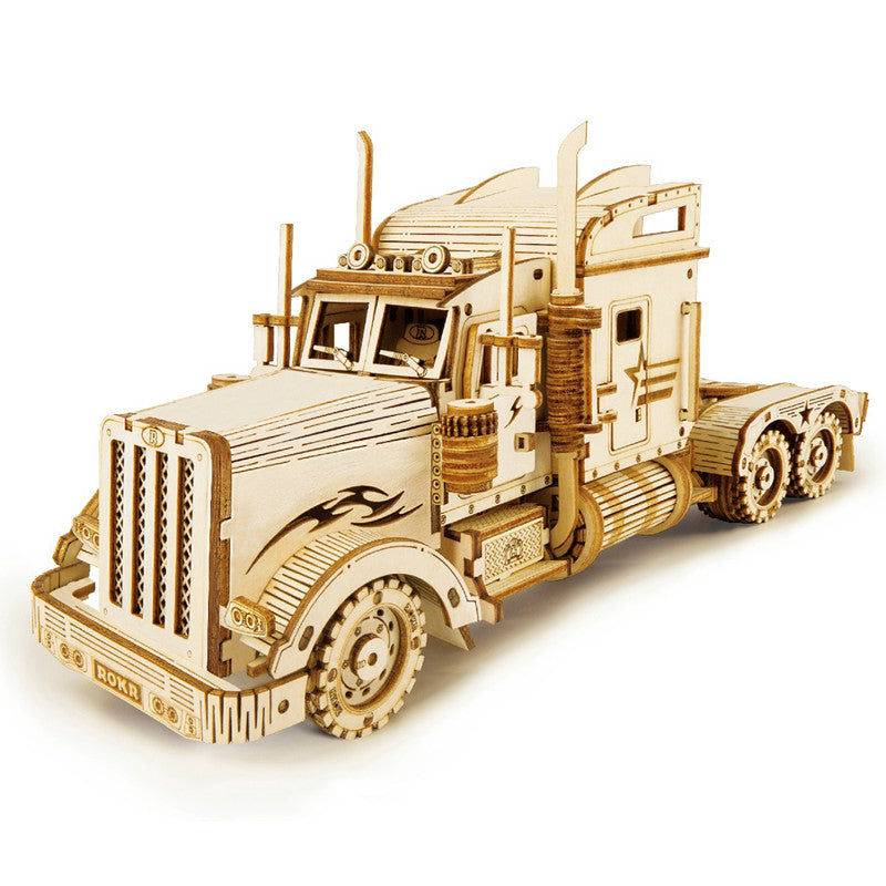 3D America Heavy Truck Wooden Puzzle Kit