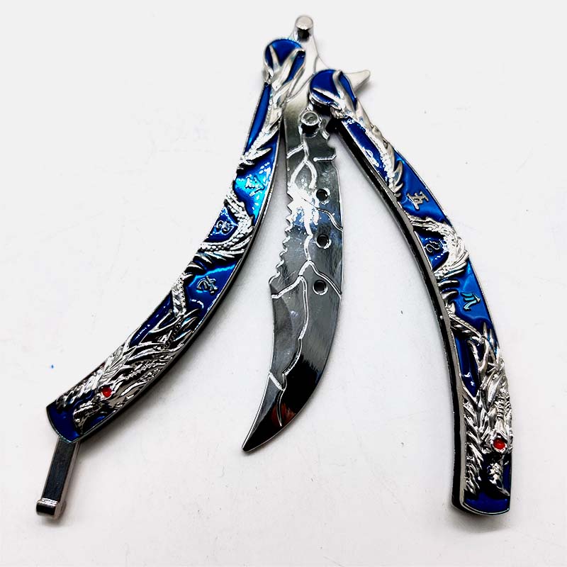 Red Dragon Blue Dragon Butterfly Cutlass