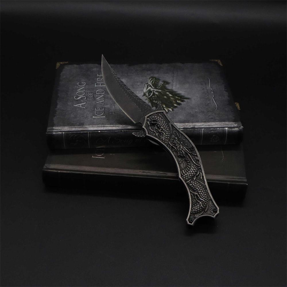 Chinese Dragon Totem Folding Knife