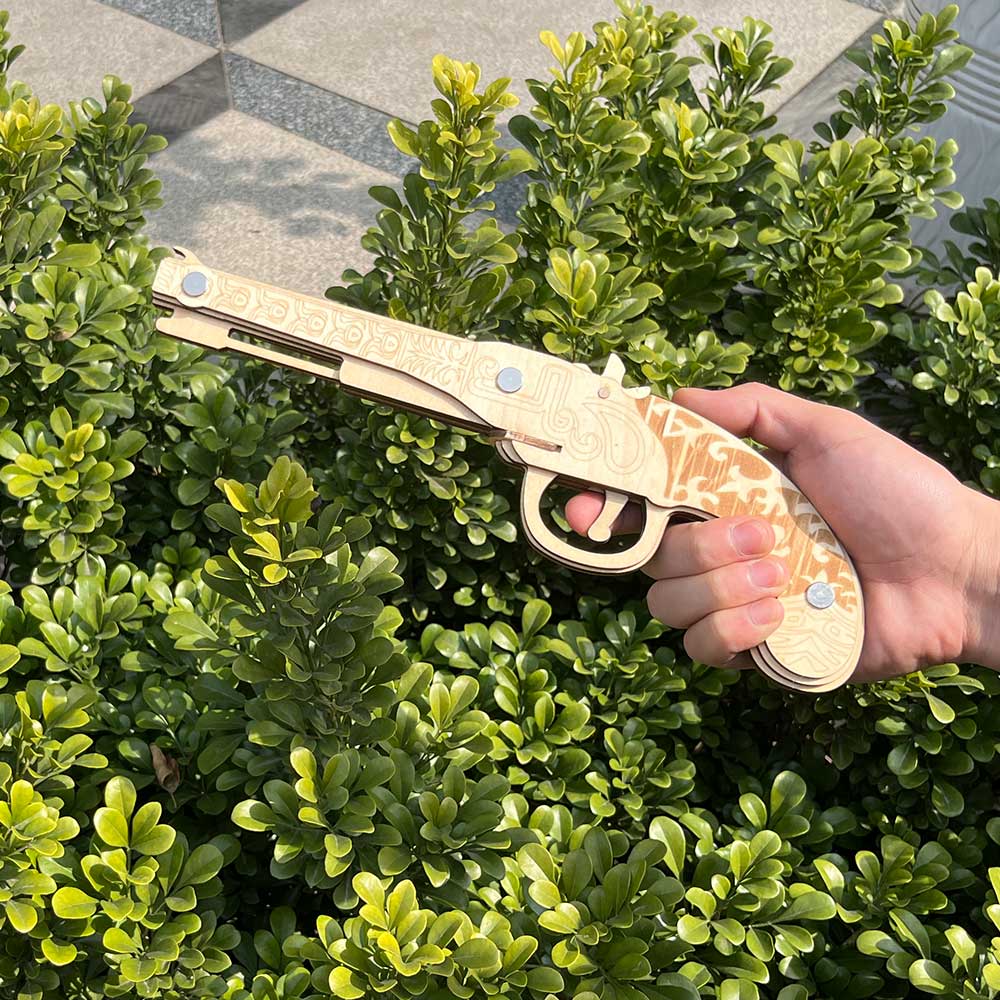 Assembled Firelock Wooden Rubber Band Gun Model Kit