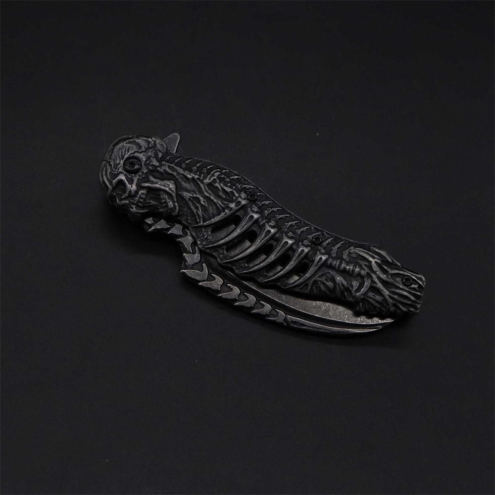 Cool Skull Folding Knife Tool