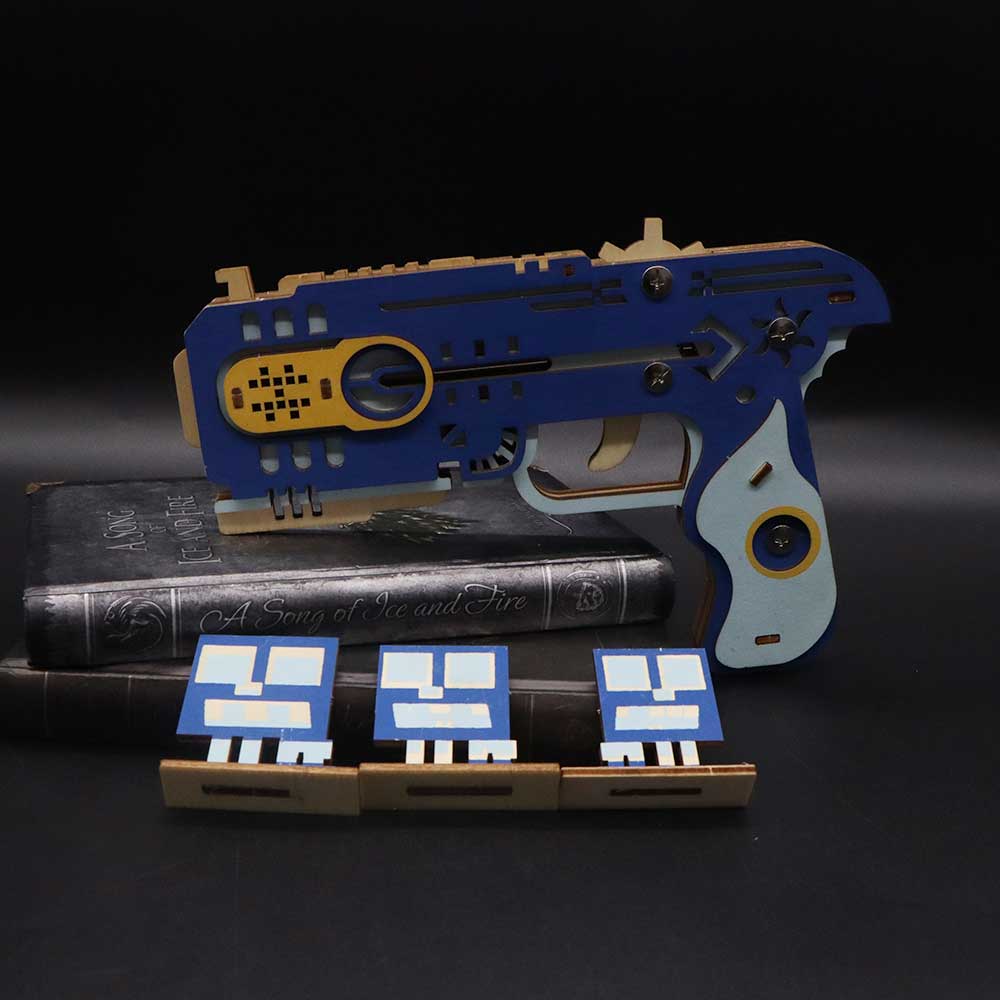 Wooden Kit Training Dragon Rubber Band Pistol Model Kit