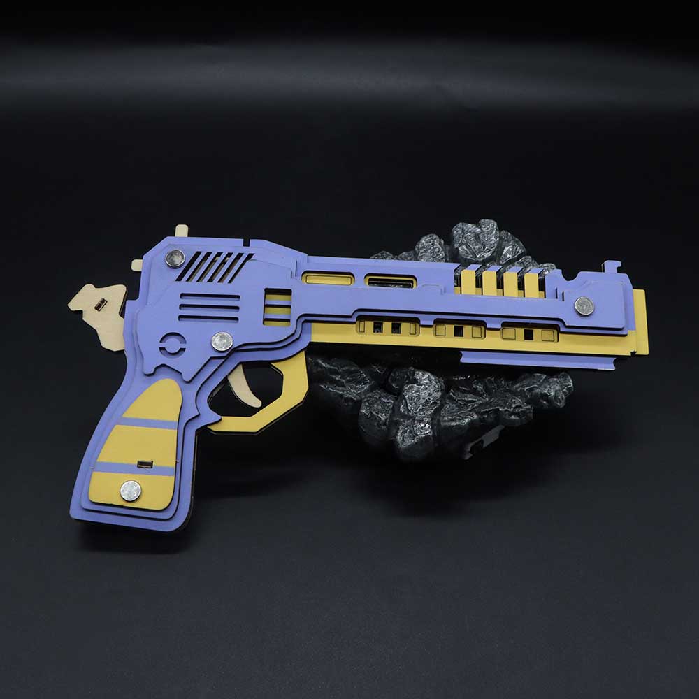 Battle Wolf 3D Gun Puzzle Wooden Rubber Band Gun Model Kit