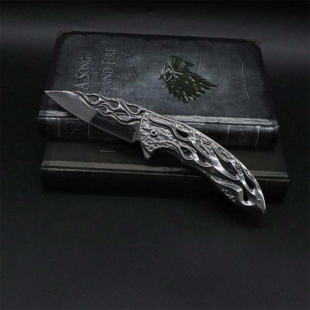 Fantastic Flame Shape Folding Knife
