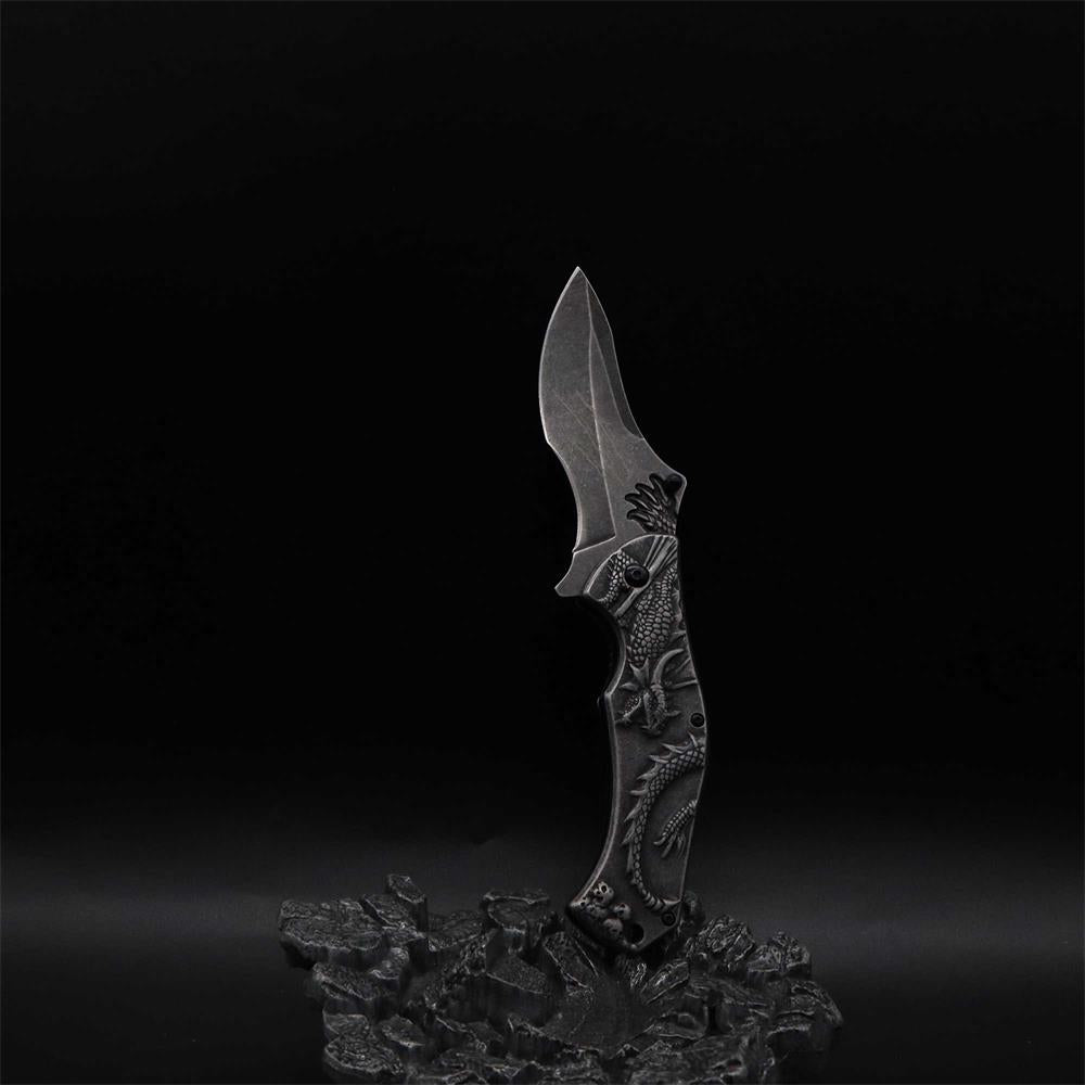 Evil Dragon Relief Folding Knife