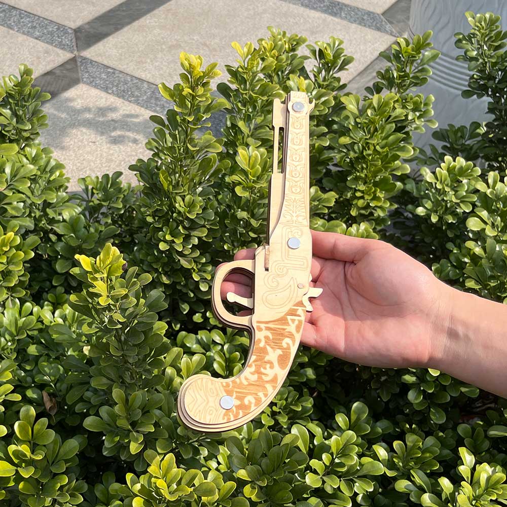 Assembled Firelock Wooden Rubber Band Gun Model Kit