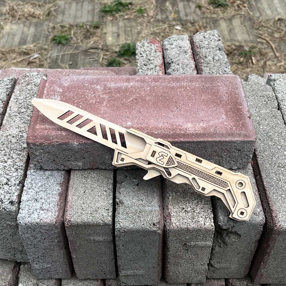 6 Cool Wooden Knife Model Kit 3D Blade Puzzle Toy