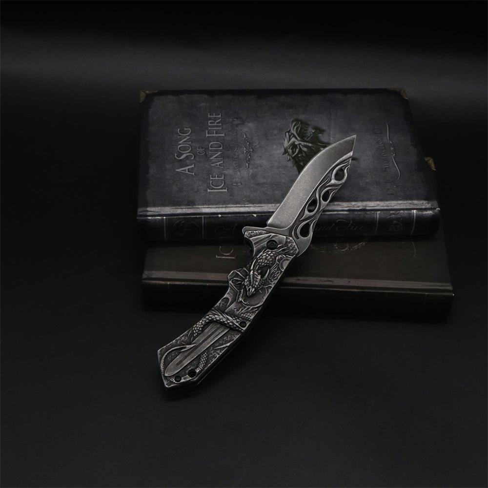 Cool Dragon With Sword Folding Knife