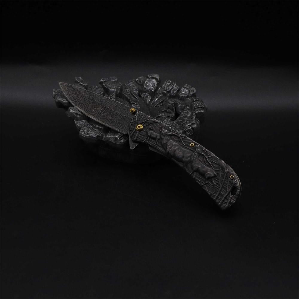 Fantastic Deer Family Folding Knife